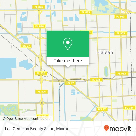 Las Gemelas Beauty Salon map