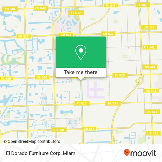 El Dorado Furniture Corp map