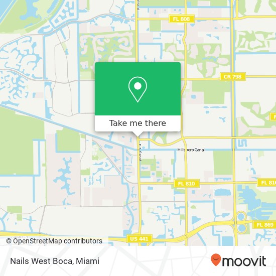 Mapa de Nails West Boca