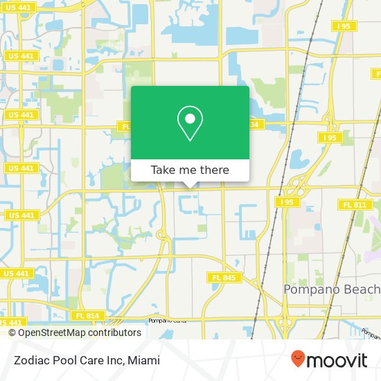 Zodiac Pool Care Inc map