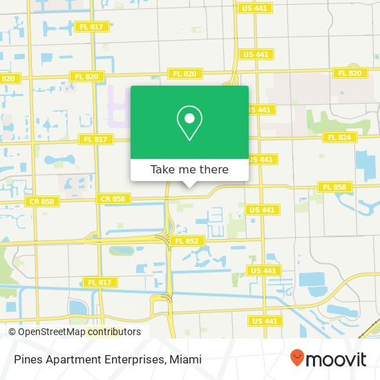 Pines Apartment Enterprises map