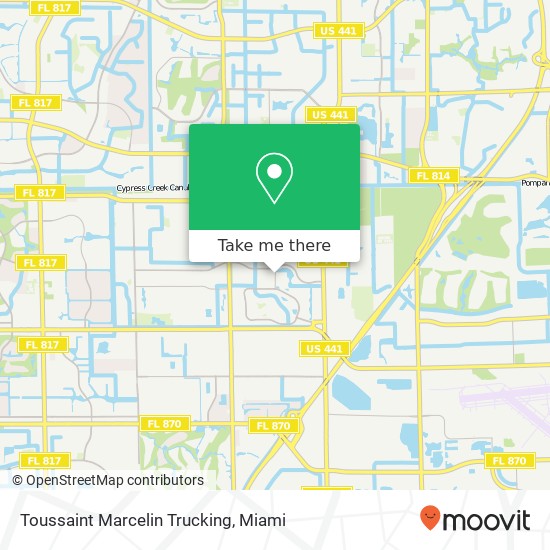 Mapa de Toussaint Marcelin Trucking