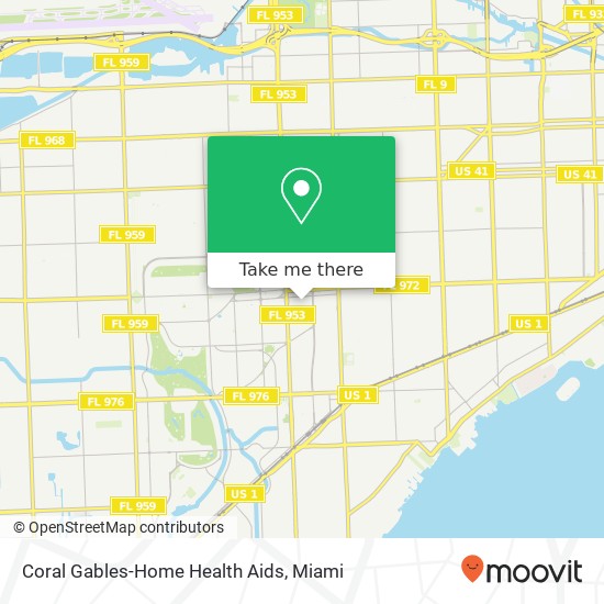 Mapa de Coral Gables-Home Health Aids