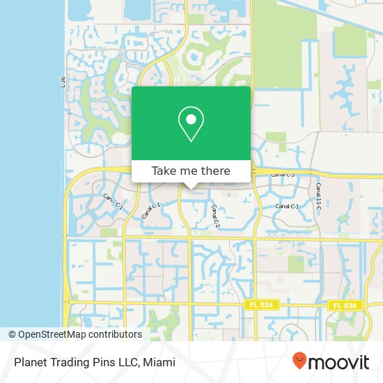 Mapa de Planet Trading Pins LLC