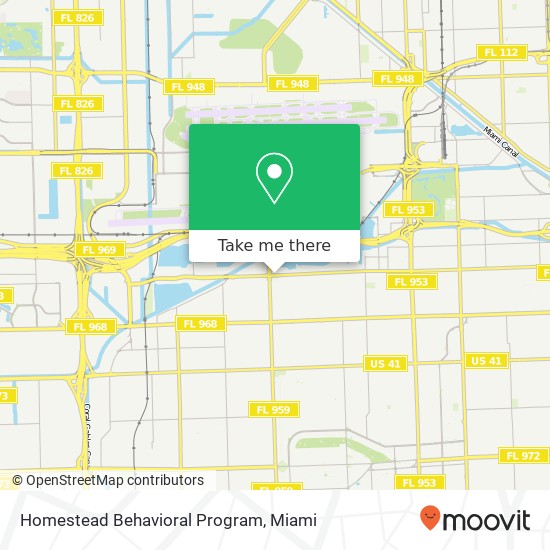 Mapa de Homestead Behavioral Program