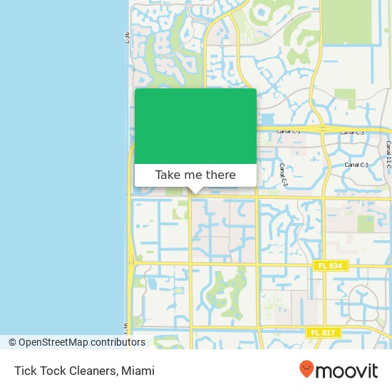 Tick Tock Cleaners map