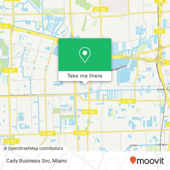 Mapa de Cady Business Svc