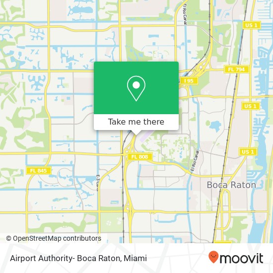 Airport Authority- Boca Raton map