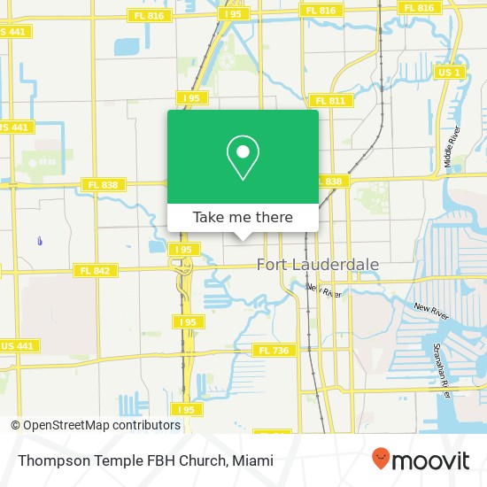 Thompson Temple FBH Church map