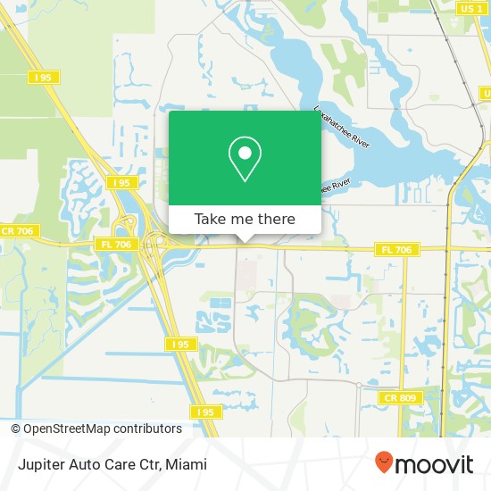 Mapa de Jupiter Auto Care Ctr