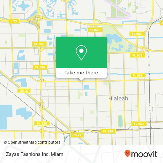 Zayas Fashions Inc map