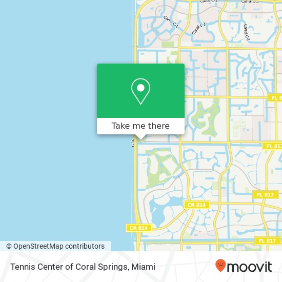 Tennis Center of Coral Springs map