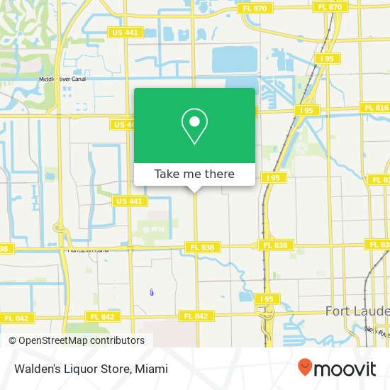 Mapa de Walden's Liquor Store