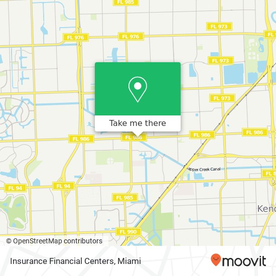 Mapa de Insurance Financial Centers