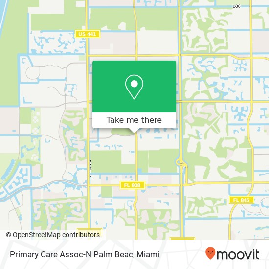 Mapa de Primary Care Assoc-N Palm Beac