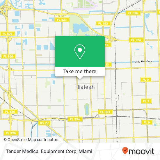 Mapa de Tender Medical Equipment Corp
