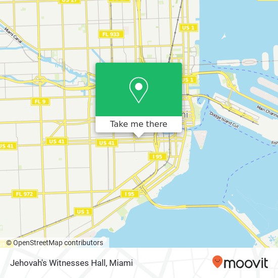 Jehovah's Witnesses Hall map