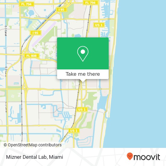 Mizner Dental Lab map