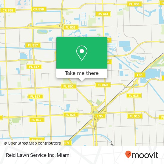 Mapa de Reid Lawn Service Inc