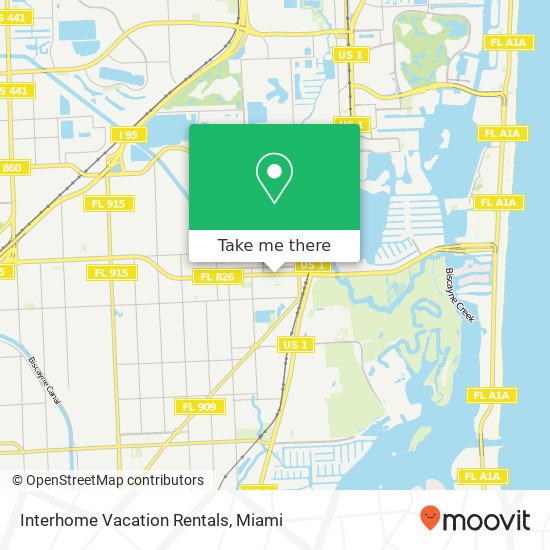 Mapa de Interhome Vacation Rentals