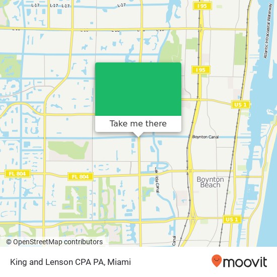 Mapa de King and Lenson CPA PA