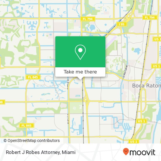 Robert J Robes Attorney map