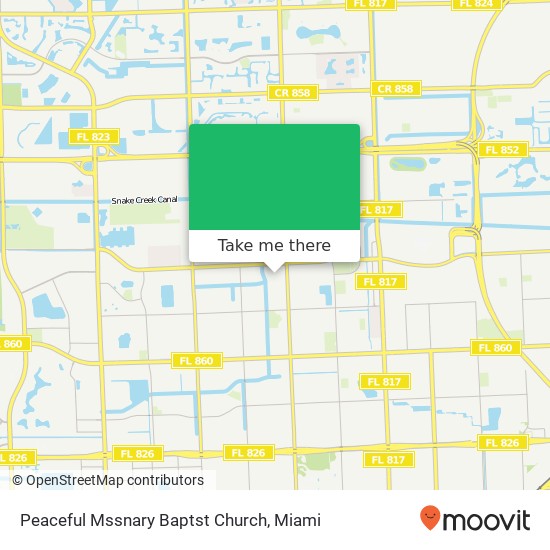 Peaceful Mssnary Baptst Church map