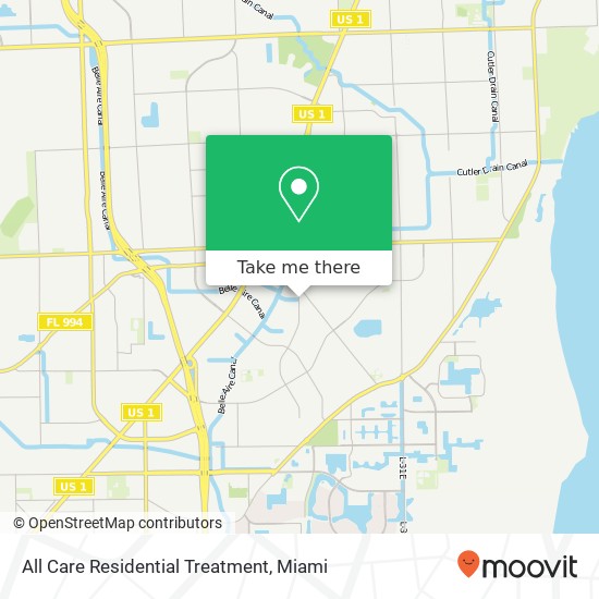 All Care Residential Treatment map