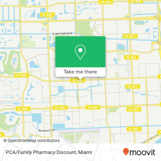 PCA/Family Pharmacy Discount map