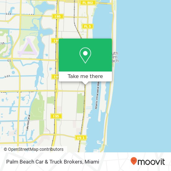 Palm Beach Car & Truck Brokers map