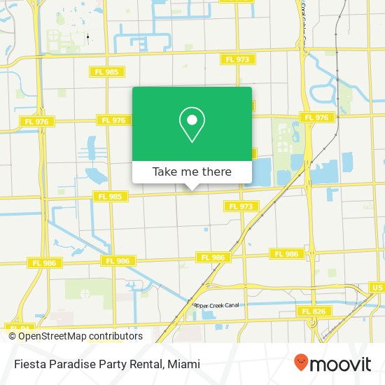 Mapa de Fiesta Paradise Party Rental