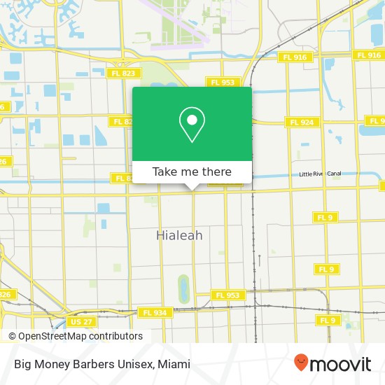 Big Money Barbers Unisex map