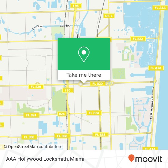 AAA Hollywood Locksmith map