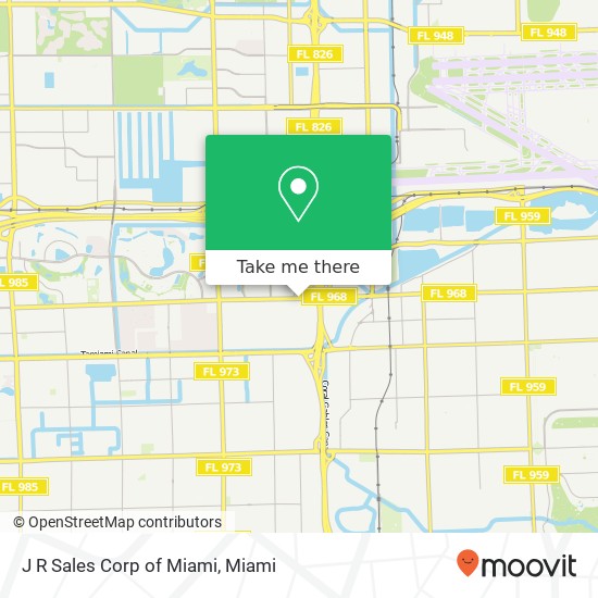 J R Sales Corp of Miami map