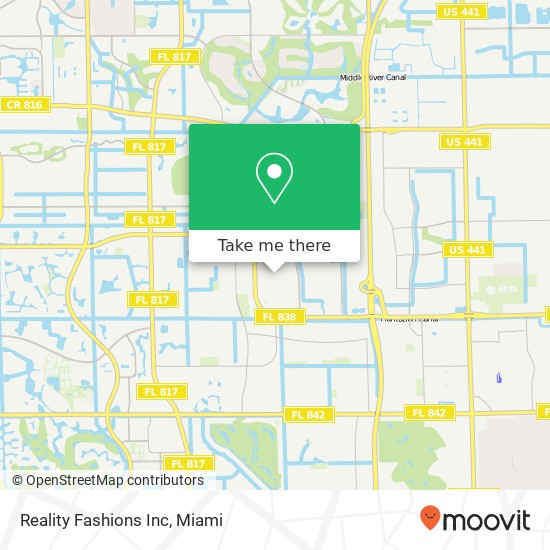 Reality Fashions Inc map