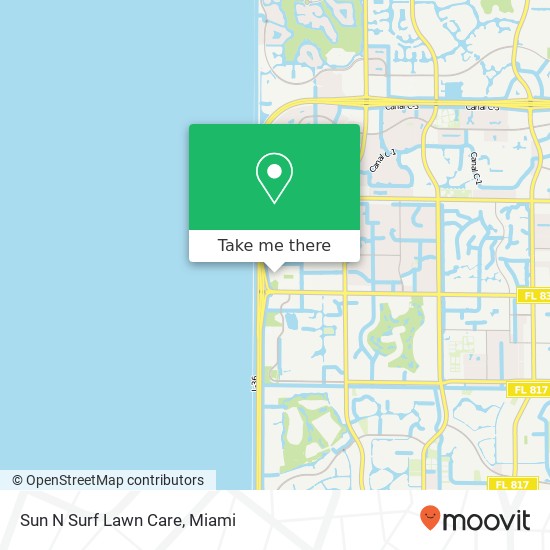 Mapa de Sun N Surf Lawn Care