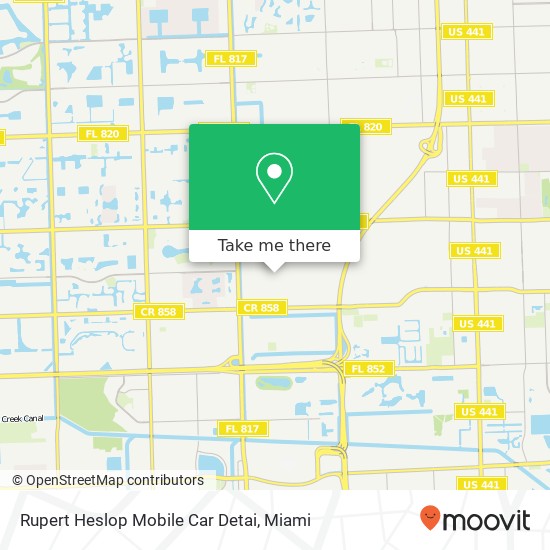 Mapa de Rupert Heslop Mobile Car Detai