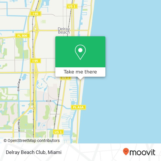 Delray Beach Club map