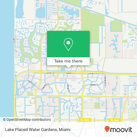 Mapa de Lake Placed Water Gardens