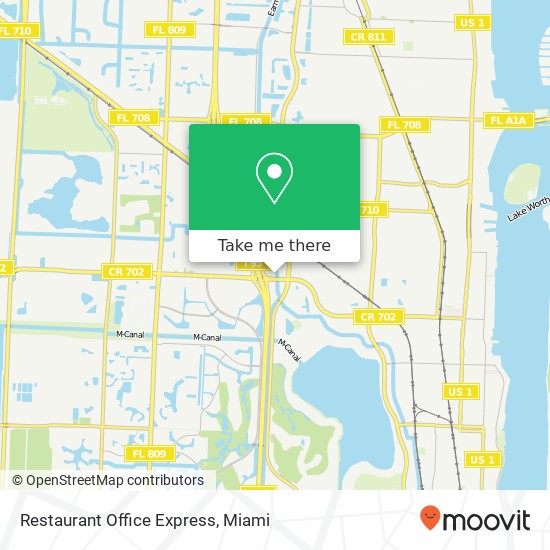 Restaurant Office Express map