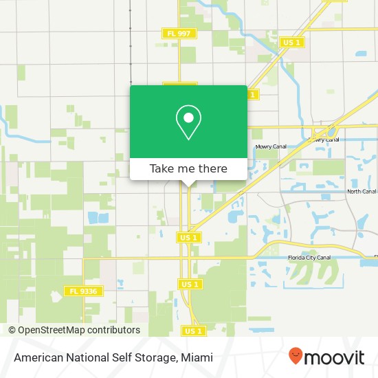 American National Self Storage map