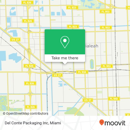 Del Conte Packaging Inc map