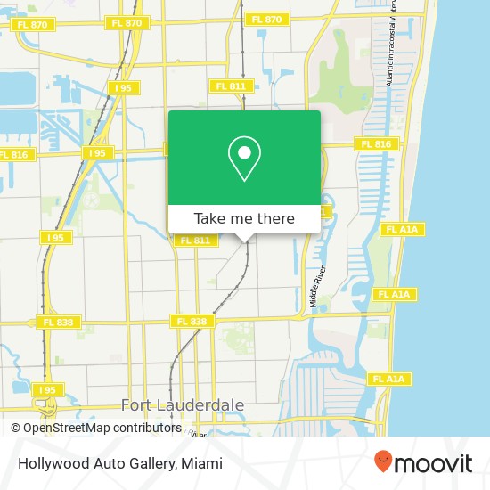 Mapa de Hollywood Auto Gallery