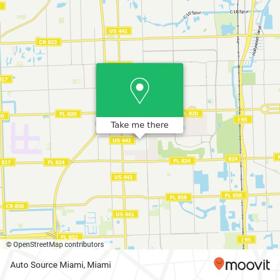 Mapa de Auto Source Miami