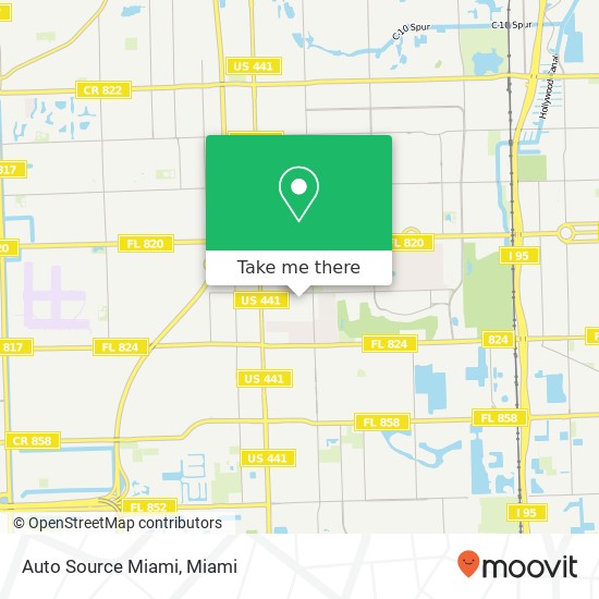 Auto Source Miami map