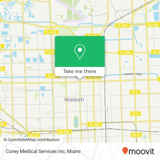 Mapa de Corey Medical Services Inc