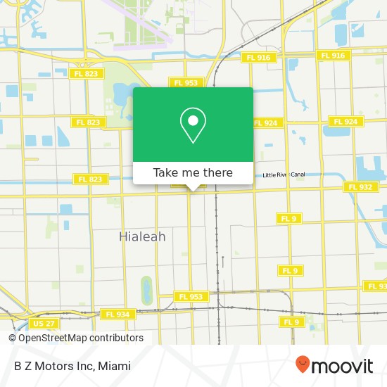 B Z Motors Inc map