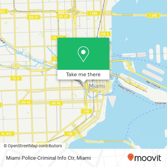 Miami Police-Criminal Info Ctr map