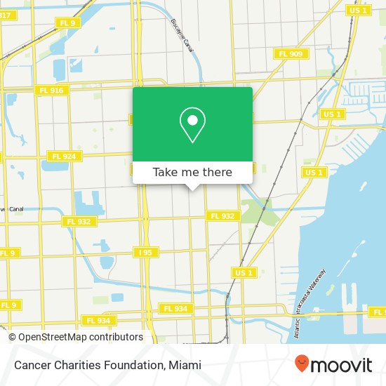 Mapa de Cancer Charities Foundation