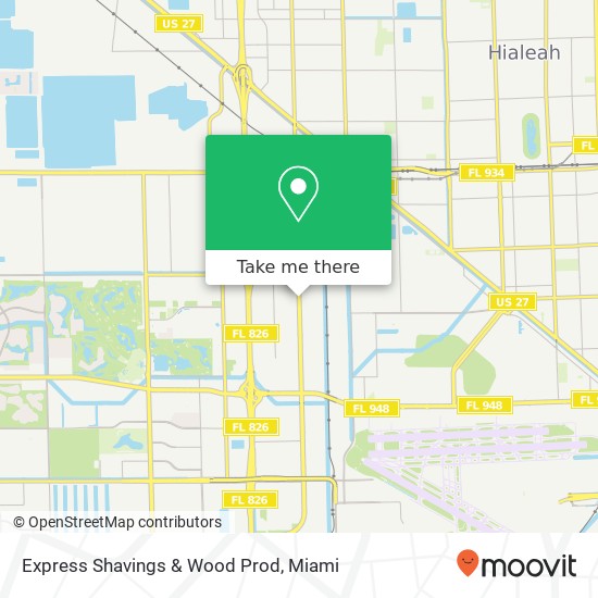 Mapa de Express Shavings & Wood Prod